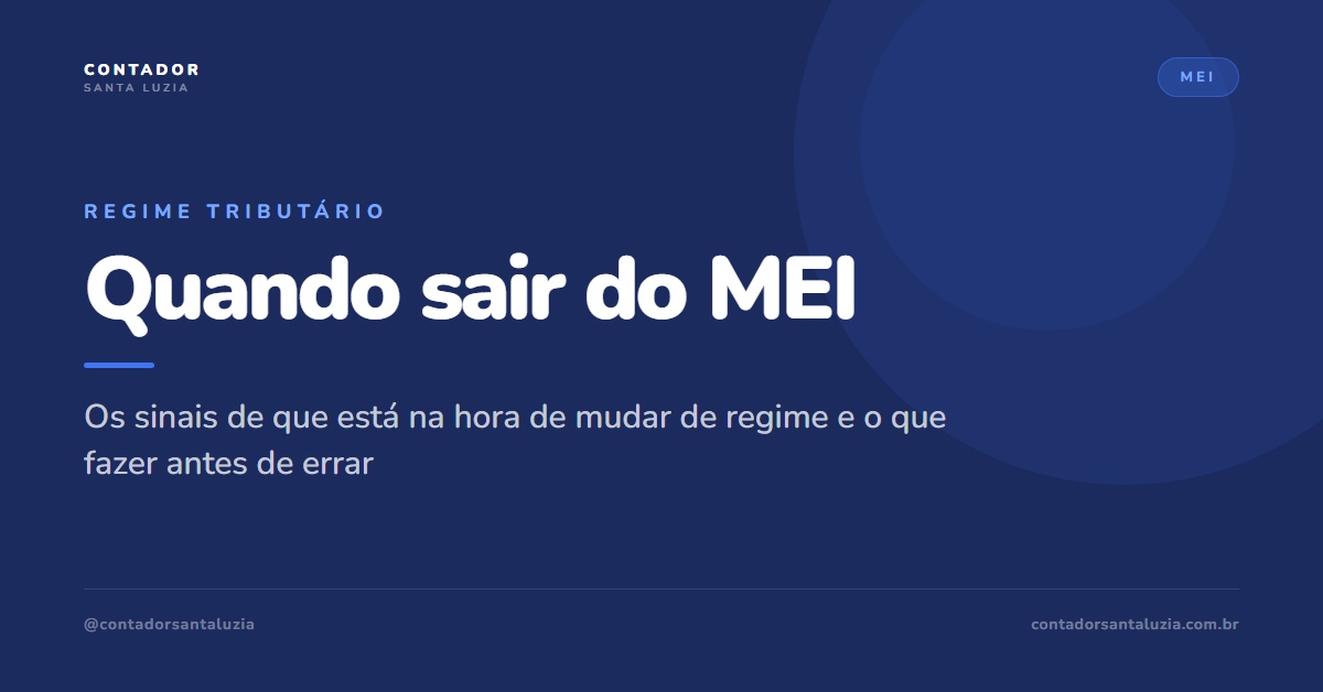 Continuar como MEI pode custar caro se o seu negócio cresceu. Veja os sinais concretos de que está na hora de migrar para o Simples Nacional ou Lucro Presumido.